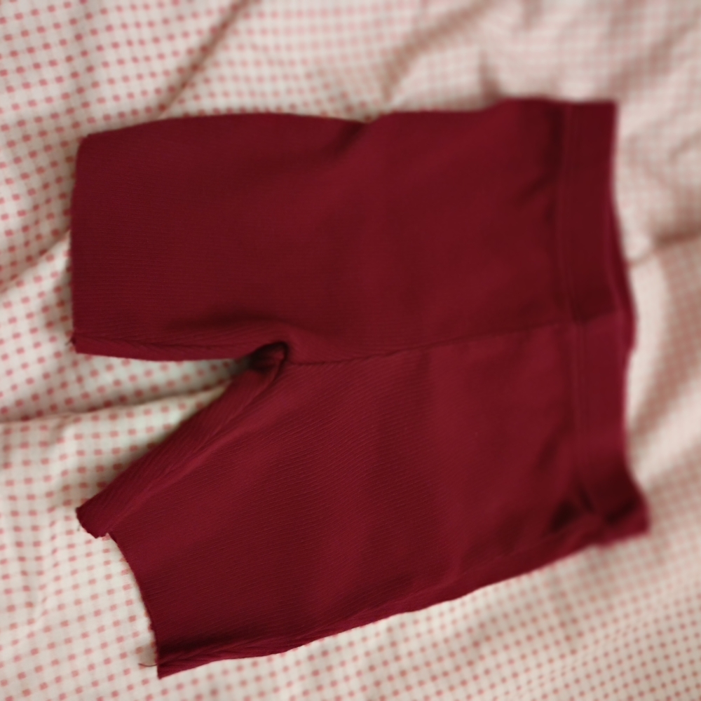 Red Ribbed Baby Shorts